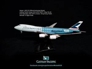 Herpa 1:400 Cathay Pacific Cargo (CX) B747-8F B-LJA (Hong Kong Trader) - Picture 1 of 8
