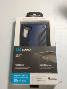 Speck Presidio Grip Hardshell Case for Galaxy Note10 - Coastal Blue & Black - Picture 1 of 1