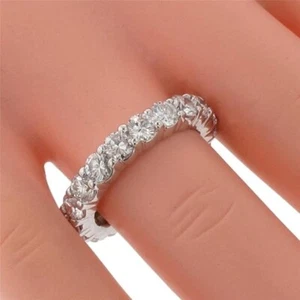 Einzigartiger riesiger 5,00 kt runder echter Diamant Ewigkeitsring Ehering 14 kt Weißgold - Bild 1 von 11