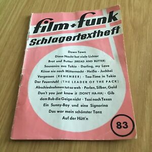 film + funk , Schlagertextheft 83 ,siehe Bilder 