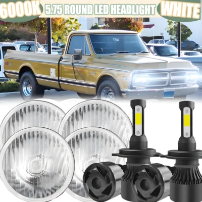 Faros LED redondos para camioneta GMC C15/C1500 1961-1972 C2500 H5006 5,75" 5-3/4" Foto 1 de 4