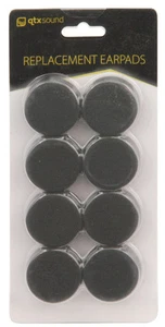Cubiertas de almohadillas de espuma para auriculares ligeros 27 mm diámetro paquete negro 8 - Imagen 1 de 2