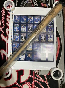 LANCE BERKMAN ROOKIE JAMIE SAYLOR AUTOGRAPH BAT / 1998 GENERALS UNCUT SHEET RC C - Picture 1 of 12