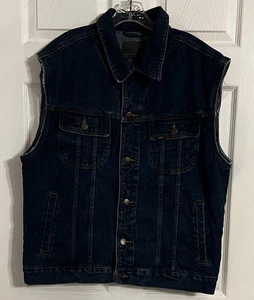 Lee Denim Blue Size Large Vest Button Up - Picture 1 of 17