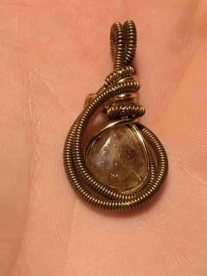 Wire Wrapped Sunstone Pendant - Image 1 of 2