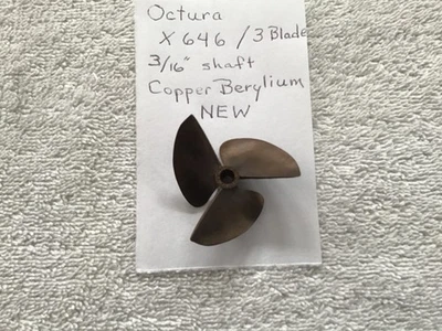 RC Octura Boat Propeller, Octura X 646, Copper Berylium Propeller, 3/16”shaft - Image 1 of 2