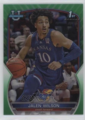 2022-23 Bowman U Chrome Green Refractor /99 Jalen Wilson #67 - Image 1 of 2