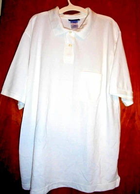 Puritan Men's White Short Sleeves Front Pocket Cotton T Shirt Size Large - Image 1 of 4