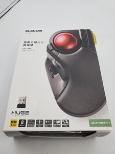 ELECOM OGROMNA mysz trackballowa, bezprzewodowe sterowanie palcem 2,4 GHz 8 przycisków M-HT1DRBK - Zdjęcie 1 z 15