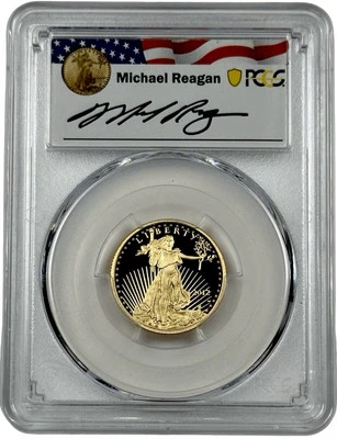 2012 W Gold $10 Reagan Legacy Signed 1/4 oz Proof American Eagle PCGS PR 69 DCAM - Image 1 of 2