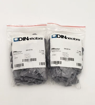 New Lot of 50 DINnectors DN-EC14 Terminal Block End Cover for DN-TL14 Series - Image 1 of 4