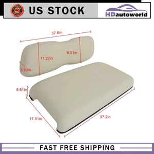 Golf Cart Front White Cushion Set Fits Club Car DS - Picture 1 of 9