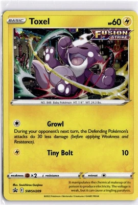 Toxel - SWSH209 Promo SWSH: Sword & Shield Promo Cards SWSH209 NM - Image 1 of 2