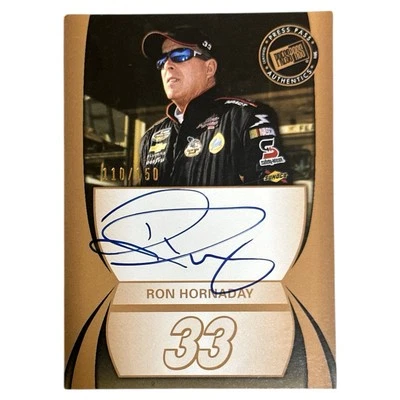 2011 Press Pass Auto BronzeRon Hornaday Jr Autographed Card HOF 110/150 - Image 1 of 3