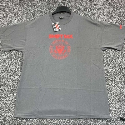 Винтажная мужская футболка для мотокросса 2XL серая сменная короткий рукав вырез лодочкой неиспользованный запас новая - Изображение 1 из 4