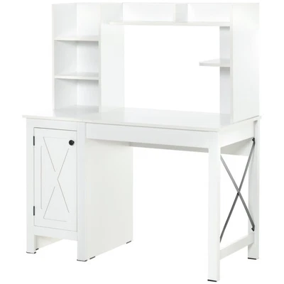 Mesa executiva de computador 47" com cabana e armário mesa de escritório em casa com armazenamento - Imagem 1 de 4