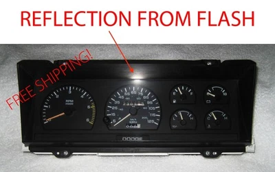 90-93 Dodge Dakota 5.2l V8 MT 125MPH Speedometer & Instrument Cluster Foto 1 de 4