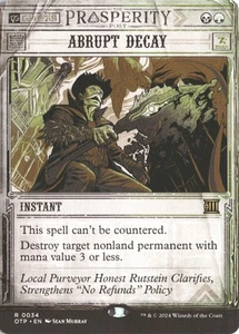 MTG Abrupt Decay (0034) *Non-Foil* Showcase Outlaws Of Thunder Junction NM/MT - Picture 1 of 2