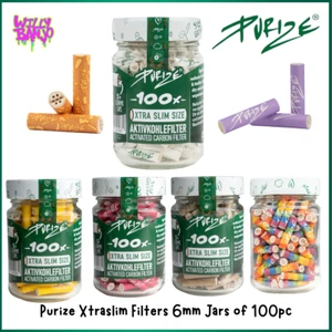 Purize EXTRA SLIM 100 puntas carbón carbón filtros carbón activo, filtro rodante - Imagen 1 de 22