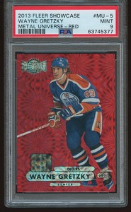 Wayne Gretzky 2013-14 Fleer Showcase Precious Metal Gems Red PMG /75 PSA 9 MINT