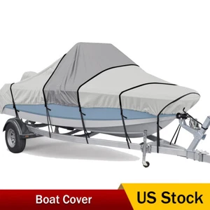 Upgraded 1200D Waterproof Center Console Boat Cover Heavy Duty Boat Cover 17-19' - Picture 1 of 12