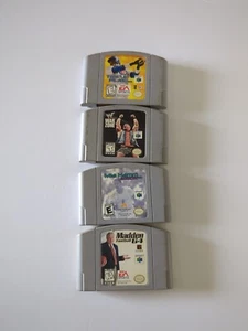 N64 Triple Play WWF Warzone Mia Hamm Soccer Madden Football Game Cartridge Lot - Picture 1 of 6