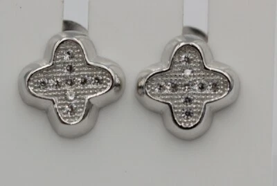 Orecchini A Perno In Argento Sterling 925 Con Zirconia Offerta Speciale - Immagine 1 di 4