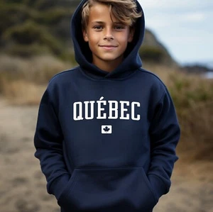 Quebec Kids Hoodie | Quebec Canada Youth Pullover Hoodie | Montréal, Québec City - Picture 1 of 6