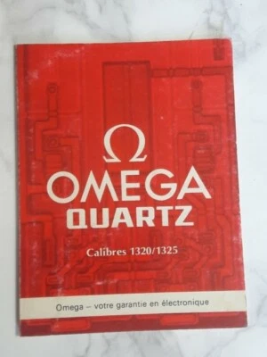 1976 FOLHETO DE INSTRUÇÕES PARA QUARTZO OMEGA CAL 1320/1325 #7066 - Imagem 1 de 4