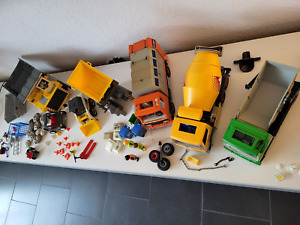 Playmobil Baustelle Betonmischer Bauarbeiter Müllabfuhr Kipplader K#4