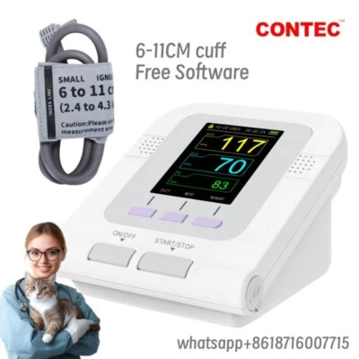CONTEC Veterinary Digital Arm Blutdruckmessgerät Pulsmesser Auto-OFFDog /Katze DE Lager