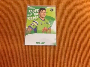 NRL 2019 TRADERS FACES OF THE GAME BRAD ABBEY FG 05/64, CANBERRA RAIDERS. - Picture 1 of 1