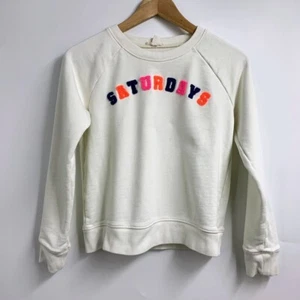 Crew cuts Girl's Saturdays Crew Neck Long Sleeve Cotton Sweatshirt Size L - Picture 1 of 12