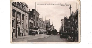 POSTKARTE KANADA ALBERTA CALGARY 8TH AVENUE WEST MIT BLICK IN RICHTUNG CENTRE STREET - Bild 1 von 2