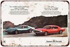 1968 Chevrolet Camaro et Corvette look vintage reproduction panneau métal 8 x 12