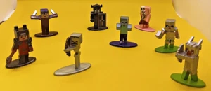 Minecraft Peltro Figurine Set di 8 Mojang Minifigures Jada Toys Usato - Foto 1 di 18