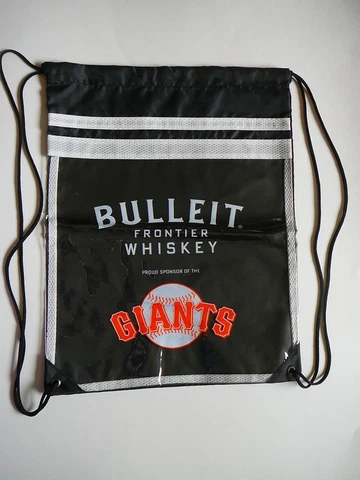 SAN FRANCISCO SF GIANTS BLACK BULLEIT FRONTIER WHISKEY DRAWSTRING BAG Cover