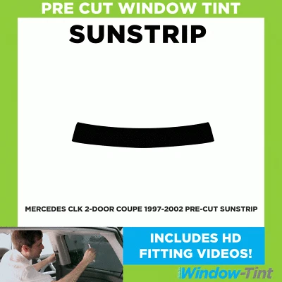 Pre Cut Tinted Sunstrip - For Mercedes CLK 2-door Coupe 1997-02 - 5% Internal - Image 1 of 4
