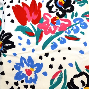 Weiß rot blau große Blumen Tulpen Cranston VIP Quilt Baumwolle 44 Zoll breit 1,6 Yard - Bild 1 von 4