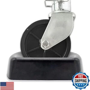 CARAVANTURE Jack Wheel Chock Dock Block – Fits 6" Caster, Heavy Duty Reinforc - Picture 1 of 5