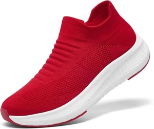 Womens Slip on Walking Shoes Comfort Lightweight Breathable Sock Shoe Non-Slip M - Picture 1 of 12