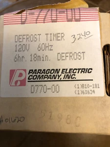 Paragon Electric # D770-00 Defrost Timer - Picture 1 of 9