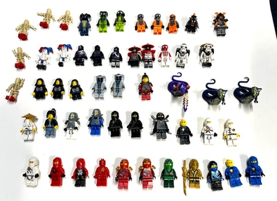 Huge Lego Ninjago Minifigure Lot x53 Ninja Sensei Wu Snakes Pythor Legacy Gold - Image 1 of 4