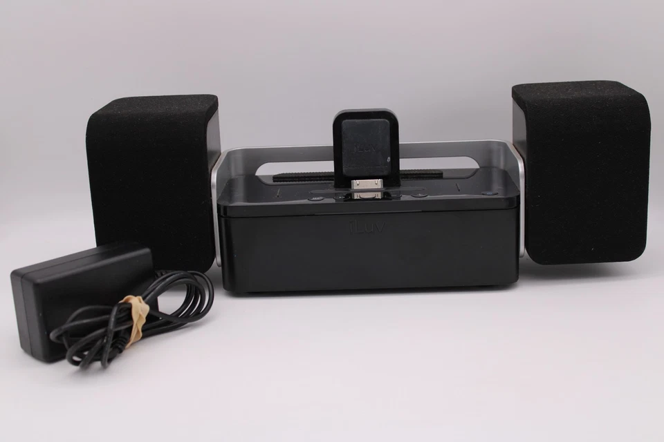 iLuv iMM747-01 Audio Cube Stereo Speaker Dock for 30-PIN iPod/iPad Black - Image 1 of 4
