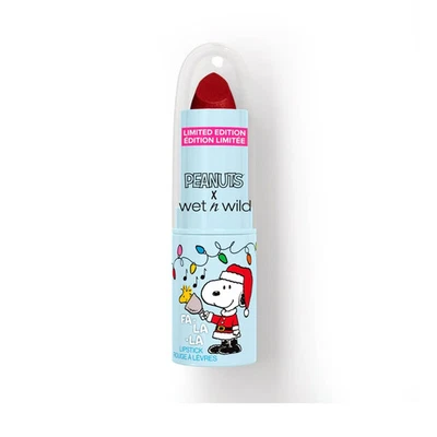 Lápiz labial Wet N Wild Peanut Collection Fa-La, Santa Snoopy Foto 1 de 4