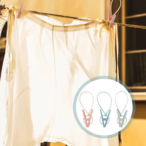 12 Pcs Clothespin Hanging Clips Portable Hanger with Loop Clothespins for - Picture 1 of 12
