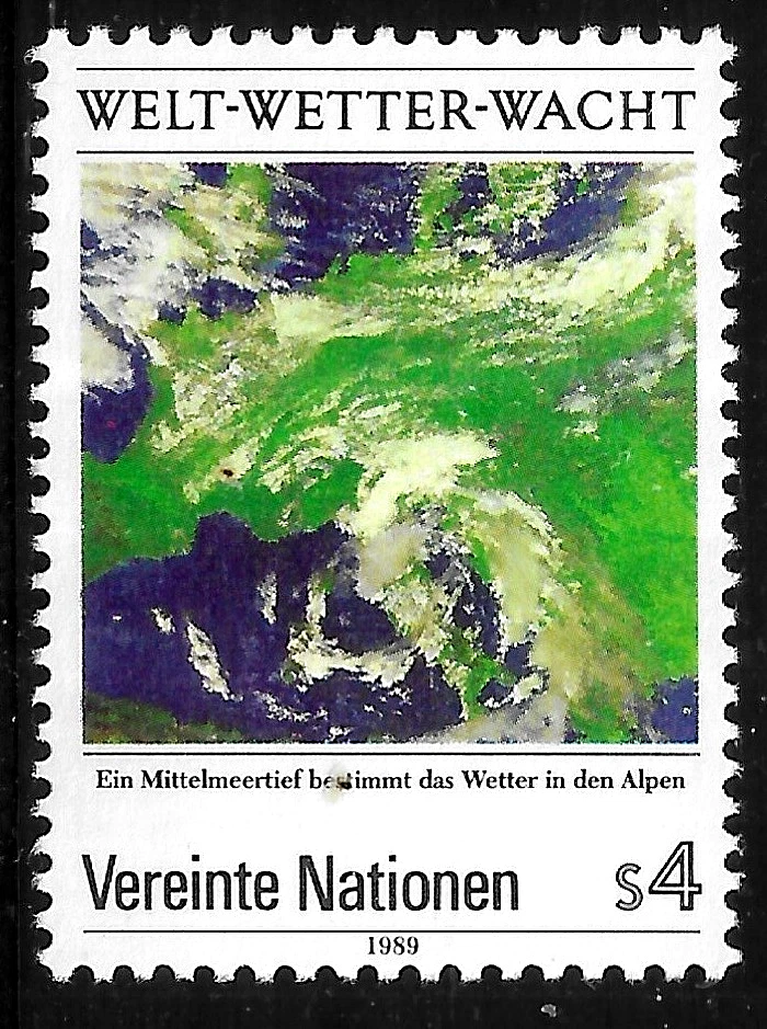 HICK GIRL- MNH. UNITED NATIONS STAMP   SC#91  1989   WORLD WEATHER WATCH   L129 - Image 1 of 1