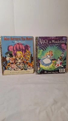 MAD HATTERS TEA PARTY, Alicia en el País de las Maravillas, 1951 Little Golden Book, 1ª edición Foto 1 de 4