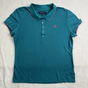 Aeropostale Women's Polo Shirt Size XL Green Pink A87 - Picture 1 of 13