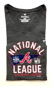 Atlanta Braves TShirt 20-21 National League Champtions Damen Größe Medium V-Ausschnitt - Bild 1 von 6